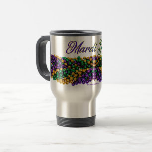 SlipperyJoe's iconic Mardi Gras–themed image elega Travel Mug