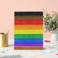 SlipperyJoe's Inclusive gay pride flag textured ru