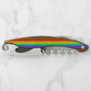 SlipperyJoe's Inclusive gay pride flag textured ru Corkscrew