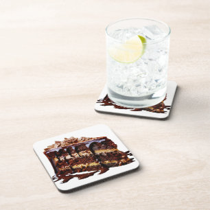SlipperyJoe's indulgent multi-layer chocolate cake Coaster