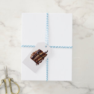 SlipperyJoe's indulgent multi-layer chocolate cake Gift Tags