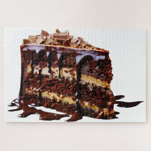 SlipperyJoe's indulgent multi-layer chocolate cake Jigsaw Puzzle