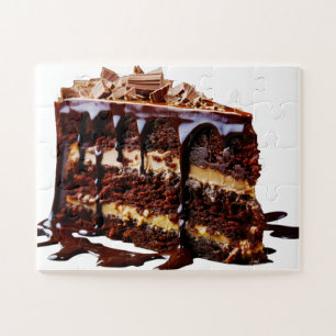 SlipperyJoe's indulgent multi-layer chocolate cake Jigsaw Puzzle
