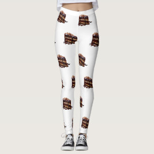 SlipperyJoe's indulgent multi-layer chocolate cake Leggings