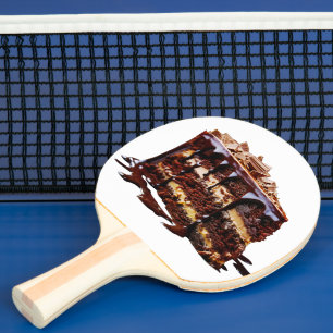 SlipperyJoe's indulgent multi-layer chocolate cake Ping Pong Paddle