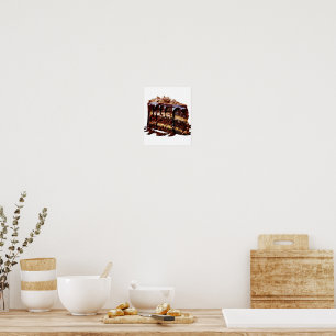 SlipperyJoe's indulgent multi-layer chocolate cake Poster
