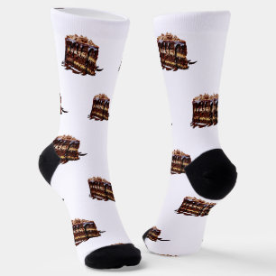 SlipperyJoe's indulgent multi-layer chocolate cake Socks