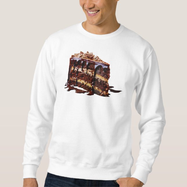 SlipperyJoe's indulgent multi-layer chocolate cake Sweatshirt (Front)