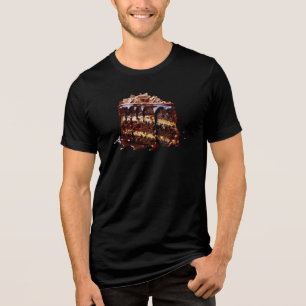 SlipperyJoe's indulgent multi-layer chocolate cake Tri-Blend Shirt