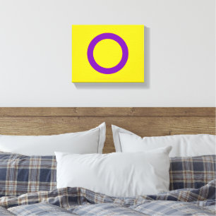 SlipperyJoe's Intersex Pride Flag gay gifts LGBTQI Canvas Print
