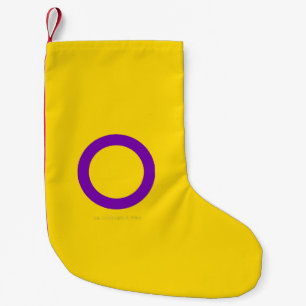 SlipperyJoe's Intersex Pride Flag gay gifts LGBTQI Small Christmas Stocking