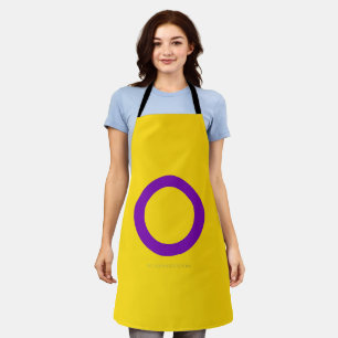 SlipperyJoe's Intersex pride flag yellow backgroun Apron