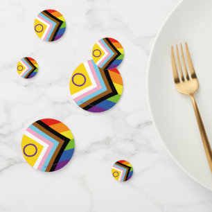 SlipperyJoe's Intersex pride flag yellow backgroun Confetti