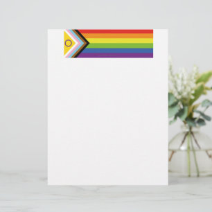 SlipperyJoe's Intersex pride flag yellow backgroun Custom Letterhead