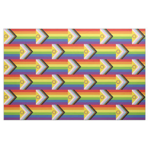 SlipperyJoe's Intersex pride flag yellow backgroun Fabric
