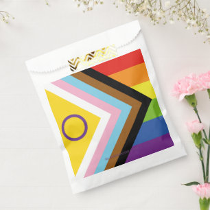 SlipperyJoe's Intersex pride flag yellow backgroun Favour Bags