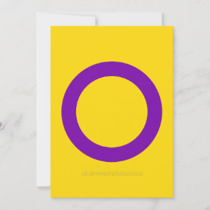 SlipperyJoe's Intersex pride flag yellow backgroun Holiday Card