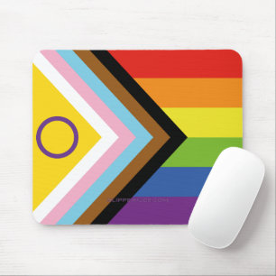 SlipperyJoe's Intersex pride flag yellow backgroun Mouse Mat