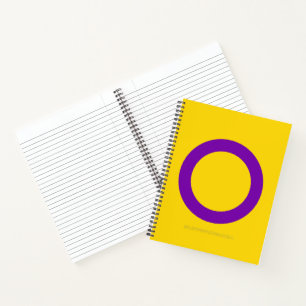 SlipperyJoe's Intersex pride flag yellow backgroun Notebook