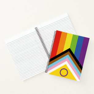 SlipperyJoe's Intersex pride flag yellow backgroun Notebook