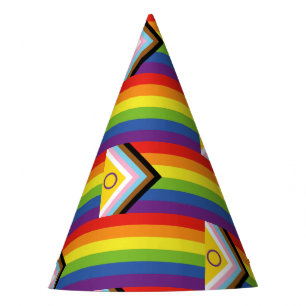 SlipperyJoe's Intersex pride flag yellow backgroun Party Hat