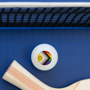 SlipperyJoe's Intersex pride flag yellow backgroun Ping Pong Ball