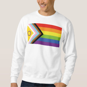 SlipperyJoe's Intersex pride flag yellow backgroun Sweatshirt