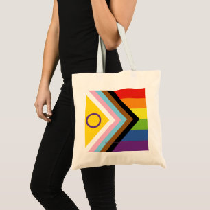 SlipperyJoe's Intersex pride flag yellow backgroun Tote Bag
