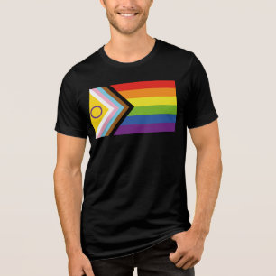 SlipperyJoe's Intersex pride flag yellow backgroun Tri-Blend Shirt