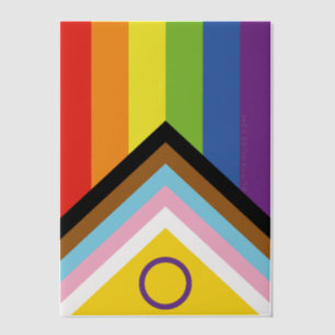 SlipperyJoe's Intersex pride flag yellow backgroun Vellum Invitations