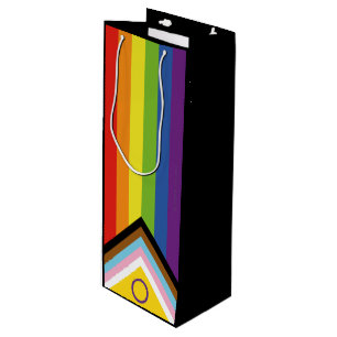 SlipperyJoe's Intersex pride flag yellow backgroun Wine Gift Bag