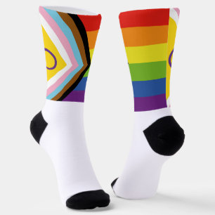 SlipperyJoe's Intersex Progress Pride Flag gay gif Socks