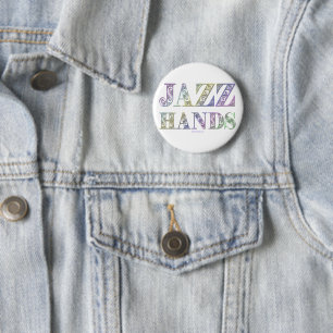 SlipperyJoe's Jazz Hands Broadway musicals dance 6 Cm Round Badge