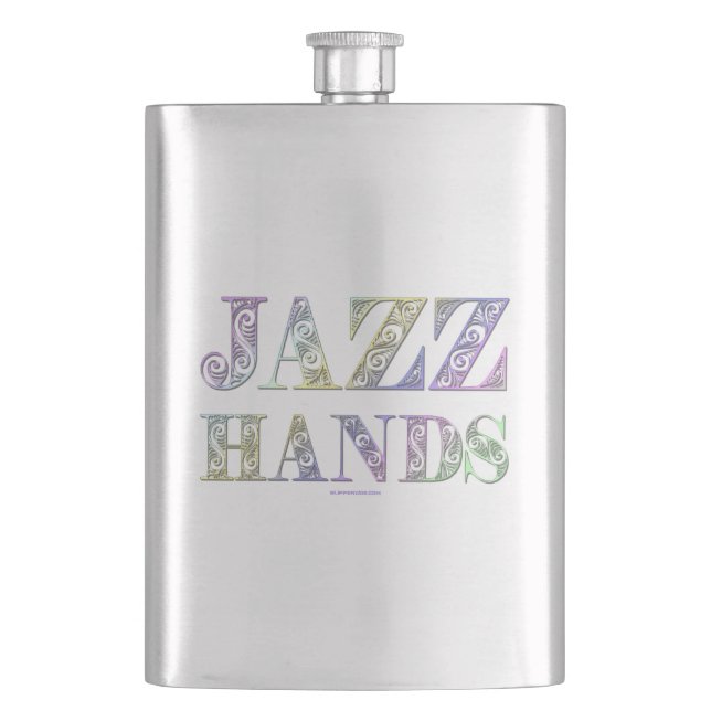 SlipperyJoe's Jazz Hands Broadway musicals dance  Hip Flask (Front)