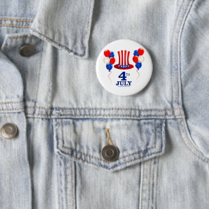 SlipperyJoe's july 4th Independence day classic Un 6 Cm Round Badge