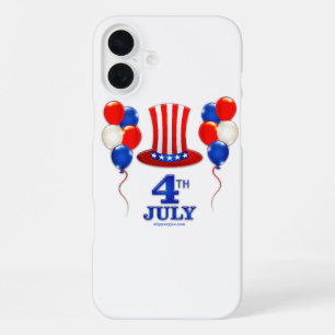 SlipperyJoe's july 4th Independence day classic Un iPhone 16 Plus Case