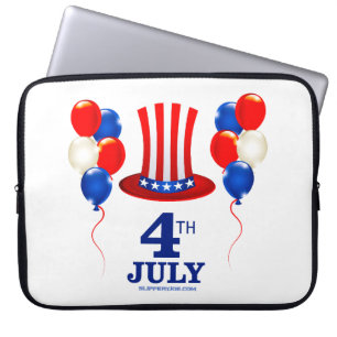 SlipperyJoe's july 4th Independence day classic Un Laptop Sleeve