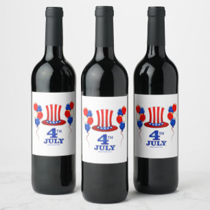 SlipperyJoe's july 4th Independence day classic Un Wine Label