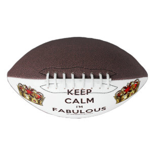 SlipperyJoe's keep calm fabulous golden crown red  American Football