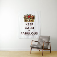SlipperyJoe's keep calm fabulous golden crown red 