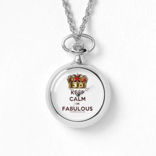 SlipperyJoe's keep calm fabulous golden crown red  Watch
