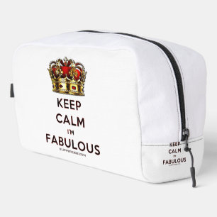 SlipperyJoe's keep calm fabulous spectacular crown Dopp Kit
