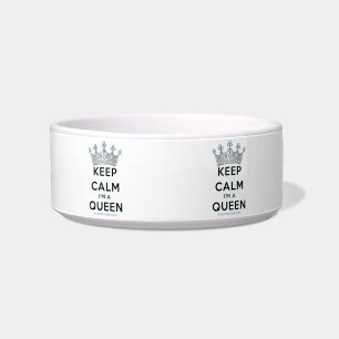 SlipperyJoe's keep calm queen polished silver crow Bowl