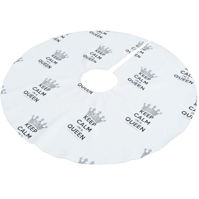 SlipperyJoe's keep calm queen polished silver crow Brushed Polyester Tree Skirt (Angled)