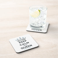 SlipperyJoe's keep calm queen polished silver crow
