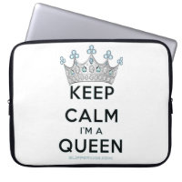 SlipperyJoe's keep calm queen polished silver crow
