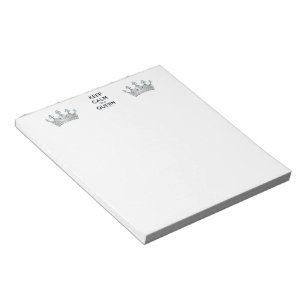 SlipperyJoe's keep calm queen polished silver crow Notepad