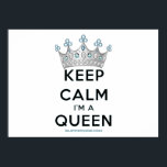 SlipperyJoe's keep calm queen polished silver crow Poster<br><div class="desc">SlipperyJoe's keep calm queen polished silver crown metallic sheen studded with blue white gemstones typeface clean heavy and modern slightly three‑dimensional look campy fun glamorous way distinctly regal self‑affirming flair artistic LGBTQIA gay pride gifts bold playful twist luxury life celebratory empowering tone exudes confidence</div>