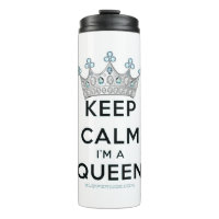SlipperyJoe's keep calm queen polished silver crow