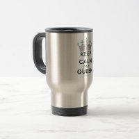 SlipperyJoe's keep calm queen polished silver crow